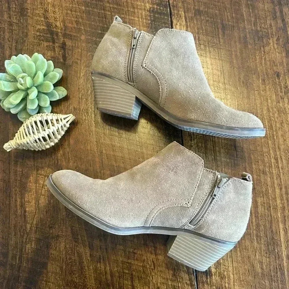 Sonoma | Tan Genuine Suede Ankle Boots - Picture 2 of 9